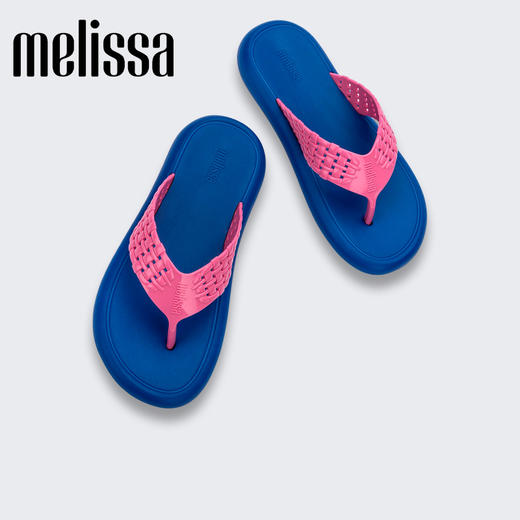 Melissa/梅丽莎 女撞色拼接编织夹脚人字拖软底果冻配色拖鞋35786 商品图2