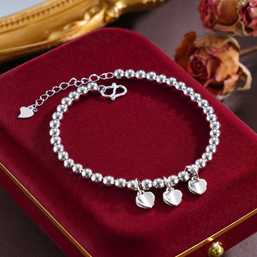 子佩集S925银【心跳节拍】手链【BC0170135】纯银爱心2503 商品图5
