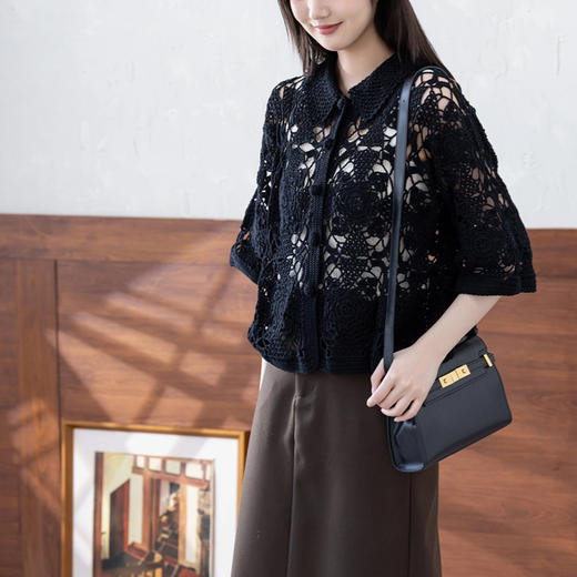 苏苏姐家梦然方领开衫手工DIY钩针上衣蕾丝线毛线团自制材料包 商品图2