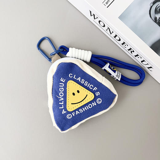 【潮流新款多巴胺旅游彩色小书包】可爱笑脸零钱包 带手提绳耳机套网红  商品图7