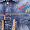 DSQUARED2 女士拉菲草轮廓字母徽标刺绣牛仔夹克外套 浅蓝色 S73AM0358 S30341 470 商品缩略图2