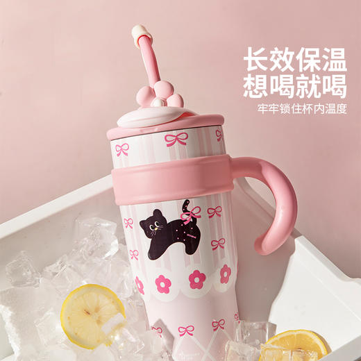 摩登主妇保冷保温杯女士高颜值吸管杯2025新款水杯大容量冰霸杯子 商品图3