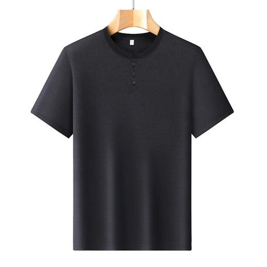 【DLS】大依优型大码短袖T恤圆领加肥加大男士大号弹力透气舒适夏季半袖 商品图5