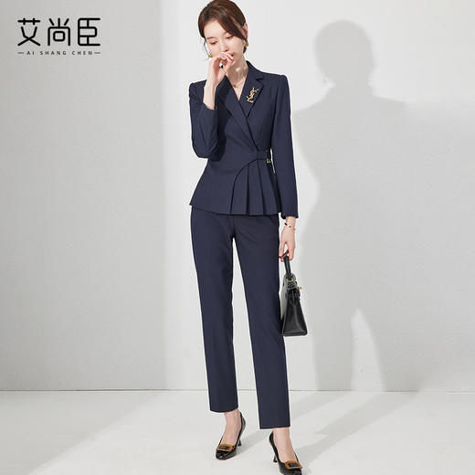 高级感西装套装女短袖小个子时尚商务职业装正装西服外套通勤职场 商品图3