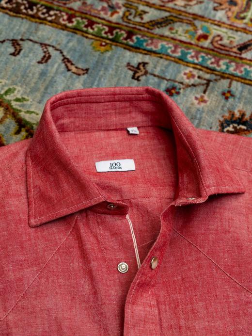 100Hands Western Shirt 红色单宁衬衫 商品图8