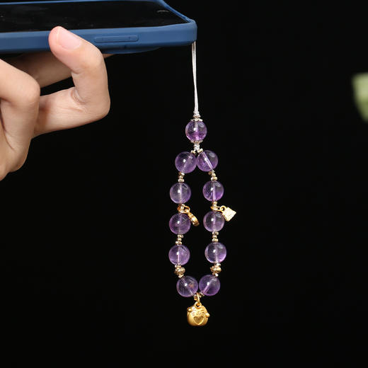 灵机生活馆紫水晶好运挂件 上上签挂件 挂手机挂包包挂钥匙 商品图2