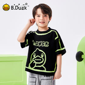 【冰感】B.Duck小黄鸭童装夏季男童短袖T恤105-150 BF2501055