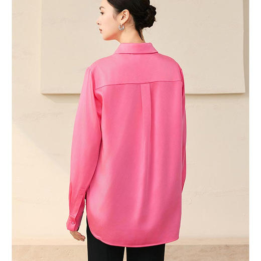 洛诗琳63203时尚翻领廓形衬衫2025春季新款印花设计感上衣8270 商品图4