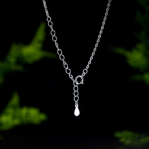 子佩集S925银【心水之好】套链【TL013869】纯银项链平安扣白玉髓2503 商品图4