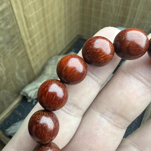 【青山精选】1.2*17颗4.5星近5星 带金星手串 小叶紫檀 t12 商品图1