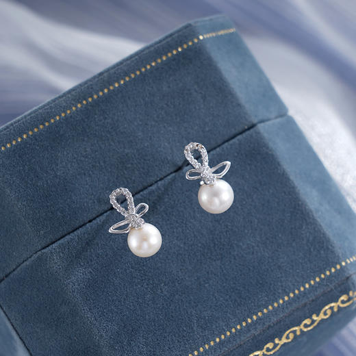 子佩集S925银珍珠耳钉【Y-9681】纯银2503 商品图1