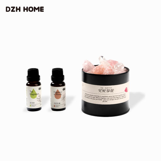 突厥蔷薇 | 宋氲晶石扩香套装 天然粉晶石与自然香气结合（礼盒中赠送随野茶香调精油和木质香调精油） 商品图6