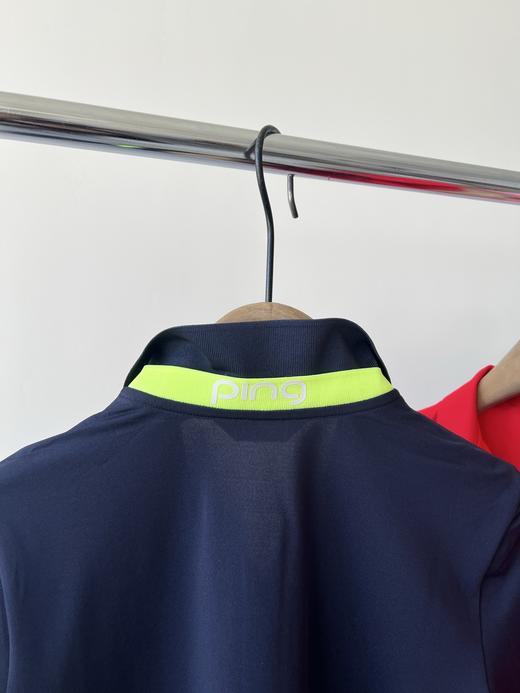 福利款💖，福利💕PING家原单T，韩国🇰🇷客供面料，棉混纺材质，面料有弹力，胸前印花LOGO，领口位置印花撞色，更是增加亮点，后面领子更是好看，双层领子，撞色拼接，印花LOG O，数量不多！ 商品图8