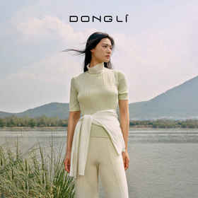 东黎 • 岛屿假日—柠檬入海 海岛棉女士春夏圆领绞花短袖 5191