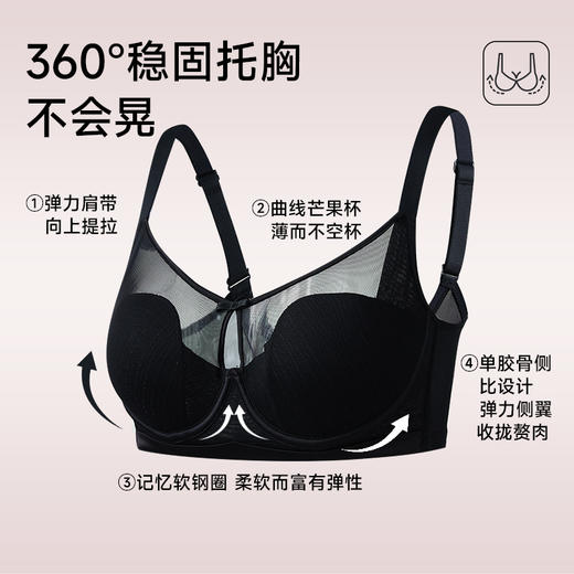 美季美优M闪亮光面芒果杯文胸 商品图3