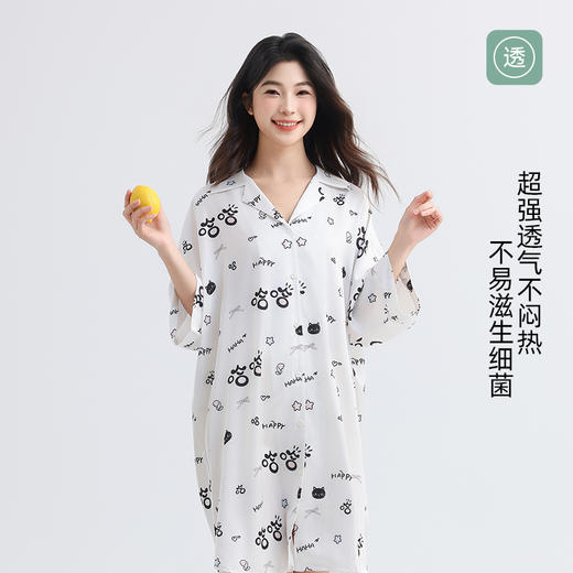 美季美优女士丝质衬衫裙 商品图2