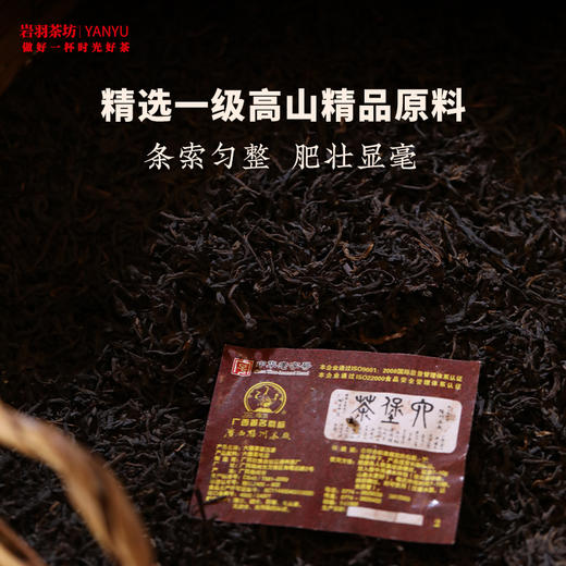 中华老字号 三鹤45108高山茶六堡茶一级精品2014年陈化槟榔香广西梧州茶厂黑茶 商品图1