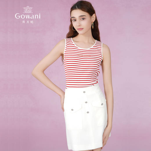 乔万尼针织背心女新款精致感天丝运动休闲EM2M887 商品图1