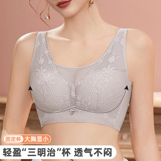 ALDOLA/雅黛俪大码文胸大胸显小夏季薄款内衣收副乳防下垂文胸罩 商品图1