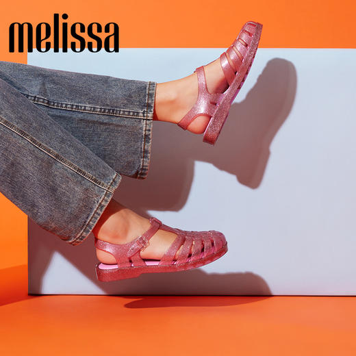 Melissa/梅丽莎 女夏季编织镂空平底单鞋成人凉鞋果冻配色33520 商品图2
