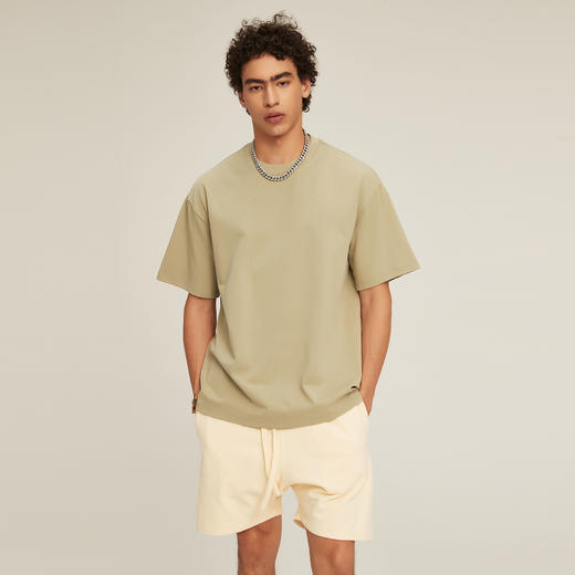 【品牌代工厂 99元/3件】致造zzao重磅男女纯棉纯色T恤 商品图1