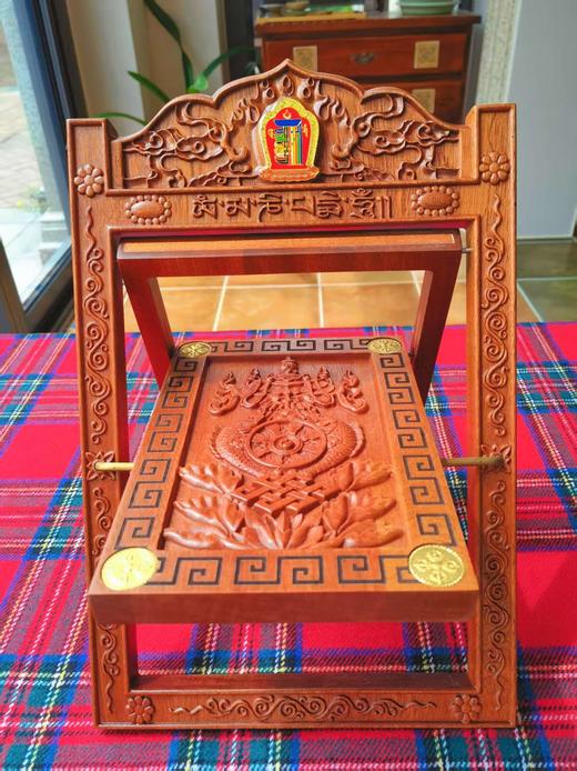 藏式经书架可折叠非洲檀木架诵经架阅读架翻看书架子 商品图1