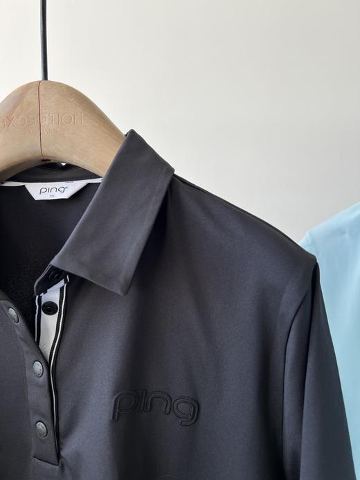 PinG原单打底衫，韩国🇰🇷客供面料，有弹力，质感棒棒的，胸前立体印花，辅料齐全，扣子有L OGO，袖子拼色设计，简约的基础款，细节品质超赞！ 商品图3