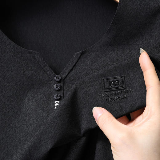 【DLS】大依优型大码小V领短袖T恤圆领加肥加大男士大号弹力透气舒适夏季半袖 商品图5