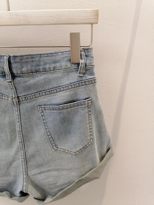 【门店同款】ENJOY夏季磨破卷边弹力短裤 157901907 商品图1