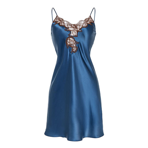 美的独一无二的灰蓝色真丝中裙 ZA82023 商品图3