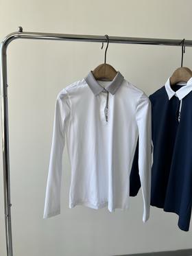 福利款，💕💕💕,PING家原单打底衫，韩国🇰🇷客供面料，弹力大，超舒服，撞色设计，精致好看，胸前LOG O点缀，更是别有一番风味！