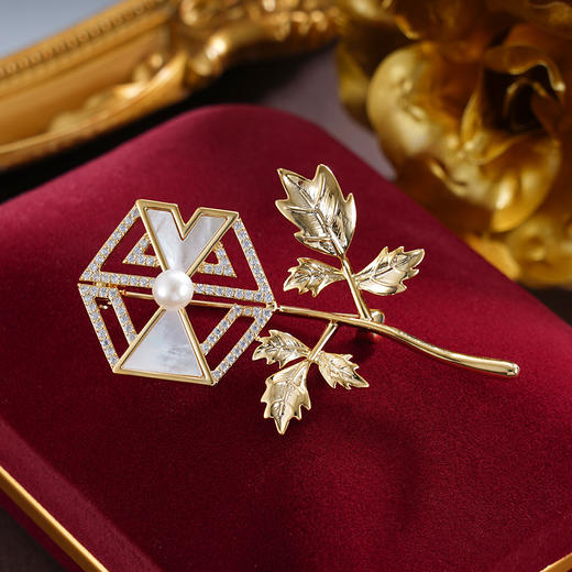子佩集珍珠胸针【XXXZ211】镀金2503 商品图2