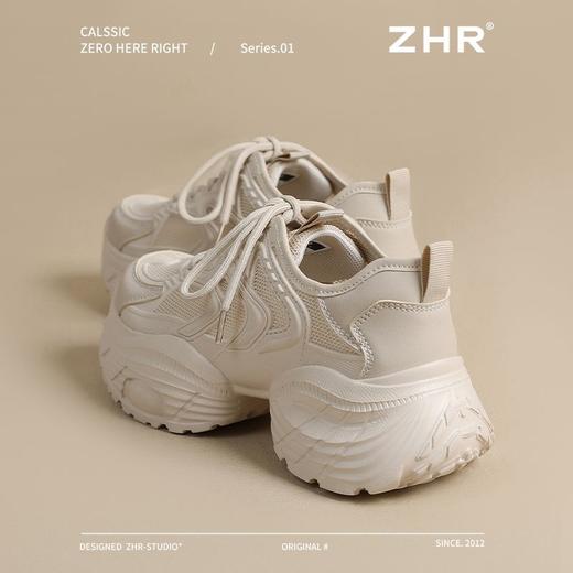 ZHR【5.5cm】网面透气老爹鞋女厚底增高运动女鞋轻便超软小白鞋女 商品图8