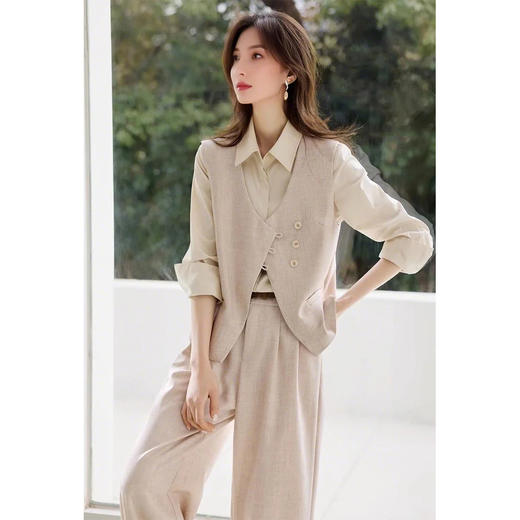 裁缝学苑AQ457改良新中式马甲阔腿裤套装纸样女装新款通勤两件套样板图纸 商品图3