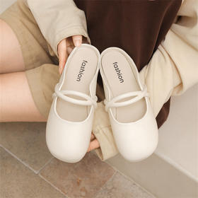【懒人一脚蹬❗️超软包头拖鞋】个性的鞋头设计，做工精心细致，柔软亲肤，舒适不磨脚，超软春季脚蹬休闲时尚软底外穿平底包头鞋女QQ