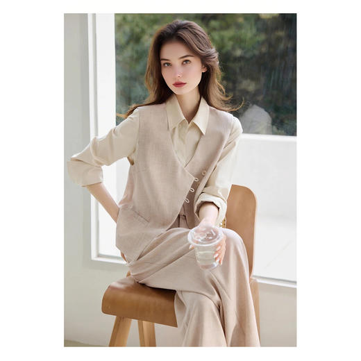 裁缝学苑AQ457改良新中式马甲阔腿裤套装纸样女装新款通勤两件套样板图纸 商品图5