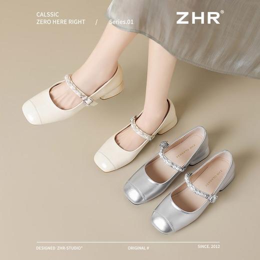 ZHR方头玛丽珍鞋女2025新款网红时尚浅口单鞋女韩版舒适ins小皮鞋 商品图9