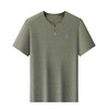 【DLS】大依优型大码小V领短袖T恤圆领加肥加大男士大号弹力透气舒适夏季半袖 商品缩略图0