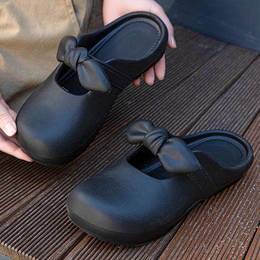 【19.9抢❗️软糯糯懒人拖鞋】EVA材质超舒适，耐穿耐踩耐磨，抓地力强，外穿一字拖鞋女生，夏季外穿软底懒人半拖2025新款包头凉拖家居室内QQ 商品图4