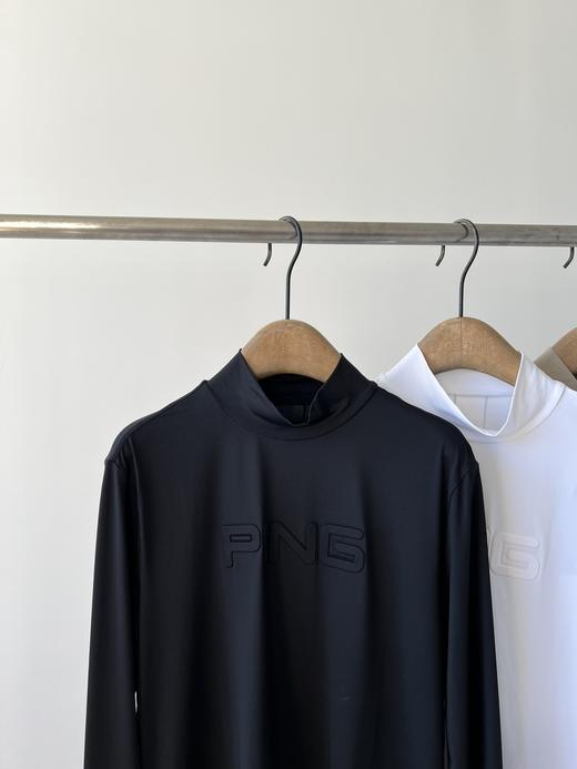 韩国🇰🇷高er夫PING🏠男款速干衣，半高领设计，胸前立体LOGO，超显档次！后背也有logo点缀，质感细腻丝滑，轻盈垂顺，裸感十足，超舒适，透气性超好，吸湿排汗，跑步、健身，户外运动首选 商品图2