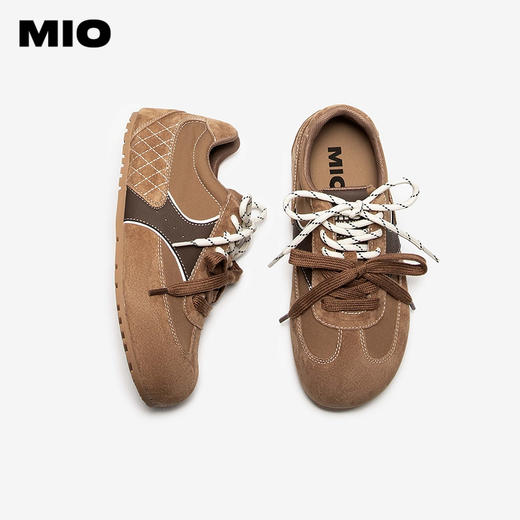 MIO米奥夏鹦鹉鞋芭蕾阿甘鞋德训鞋女复古板鞋圆头运动休闲鞋M254510211 商品图3