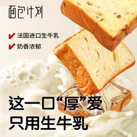 【牛乳含量大于8%】面包计划招牌牛乳吐司 嫩滑软糯 鲜香可口 配料很干净 1箱/2箱