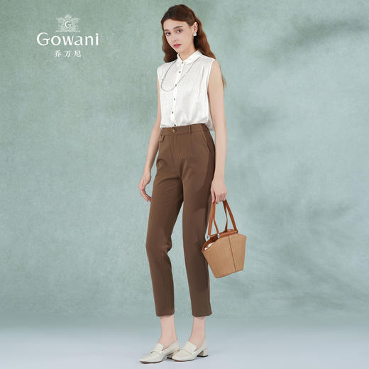 乔万尼秋冬浅棕色新品显瘦铅笔裤EM2F703 商品图3