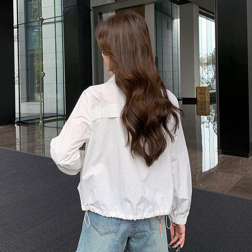 【清仓超15天不保价】奢姿大码女装2025夏季减龄抽绳设计时尚防晒上衣胖妹妹半高领外套9952353198 商品图3