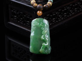 XY0262沉香+翡翠梅竹挂件