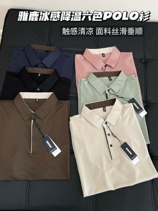 雅鹿高端商务冰感降温六色短袖男士polo衫 商品图2