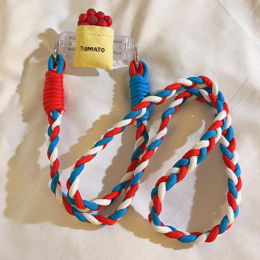 【小清新彩色花朵背夹】编织侧挂背带式通用手机壳 斜跨手机链户外挂脖  商品图10