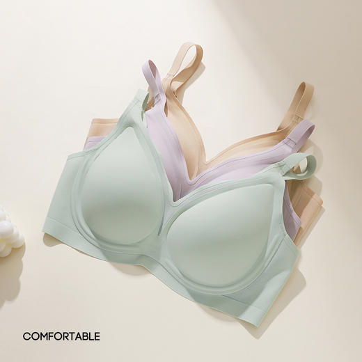 【商场同款】熳洁儿 自由无尺码内衣软胶骨舒适百搭光面网纱文胸 25201553 商品图8