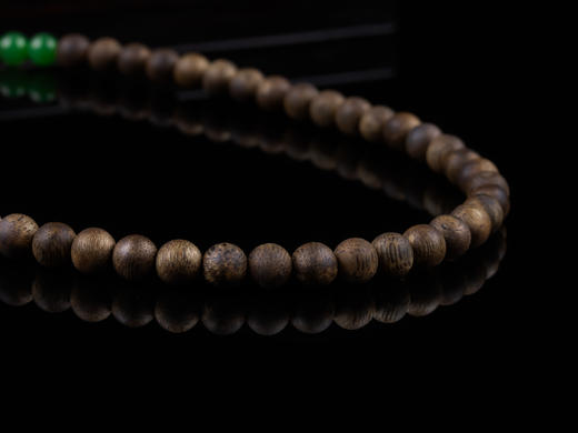 XY0174沉香+南红碧玉双圈手链 商品图7