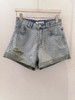 【门店同款】ENJOY夏季磨破卷边弹力短裤 157901907 商品缩略图0